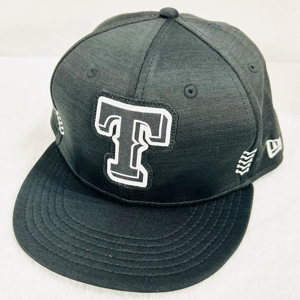 New Era Texas Rangers Youth Clubhouse 59FIFTY Fitted Hat Cap 6 5/8 Black MLB